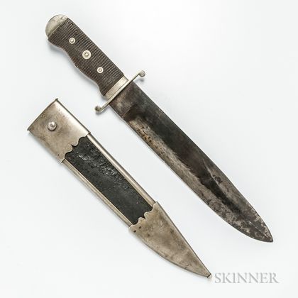 Schively Bowie Knife with Statesman Henry Clay and Davy Crockett Provenance