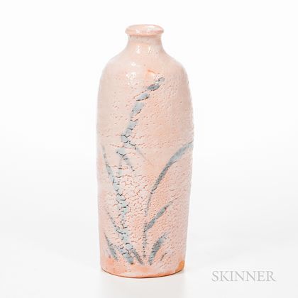 Kozo Kato (Japanese, b. 1935) Shino-ware Sake Bottle