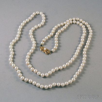 Boxed Mikimoto Cultured Pearl Necklace