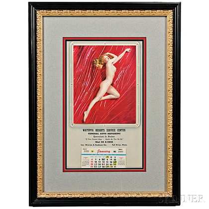 Framed Marilyn Monroe "A New Wrinkle" Calendar