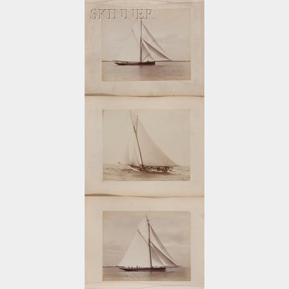 Nathaniel Livermore Stebbins (American, 1847-1922) Twenty Photographs of Sailing Vessels, Including Contenders in Americas Cup Races, 