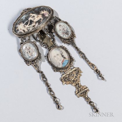 French Gold and Mother-of-pearl Chatelaine