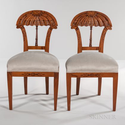 Set of Eight Charles X-style Side Chairs