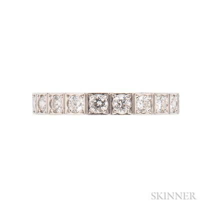 18kt White Gold and Diamond "Lanieres" Ring, Cartier