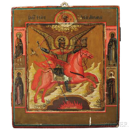 Russian Icon Depicting Archangel Michael