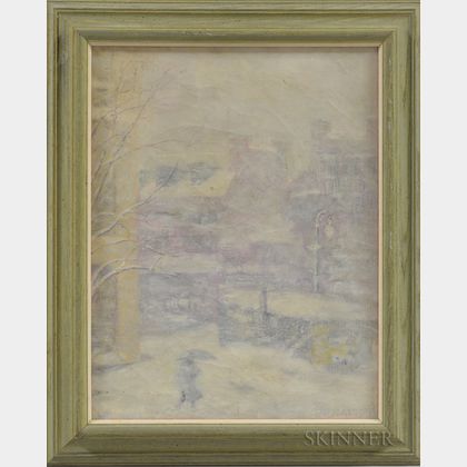 Thomas Willoughby Nason (American, 1889-1971) Snowstorm on Beacon Hill