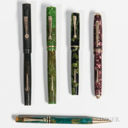 Five Moor Fountain Pens and Pencils
