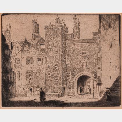 Joseph Pennell (American, 1860-1926) Great Gate, Lincoln's Inn