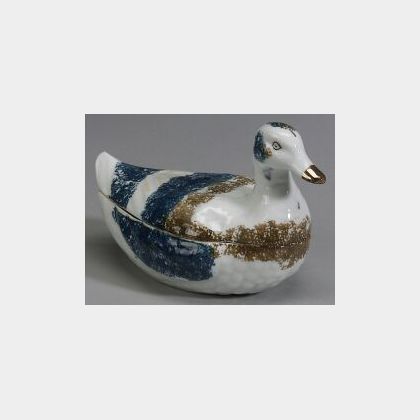Russian Porcelain Duck-form Sauce Tureen