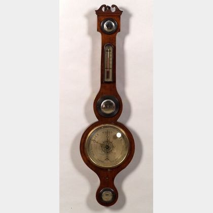 Georgian-style Mahogany Wheel Barometer