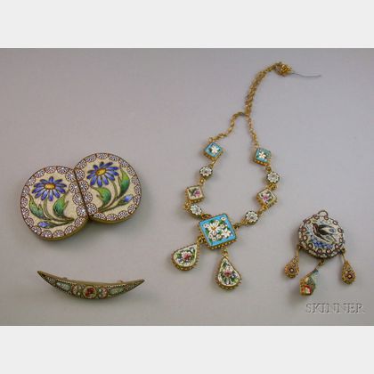 Group of Antique Micro Mosaic Jewelry