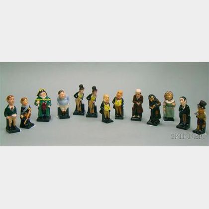 Thirteen Small Royal Doulton Mostly Dickens Characters