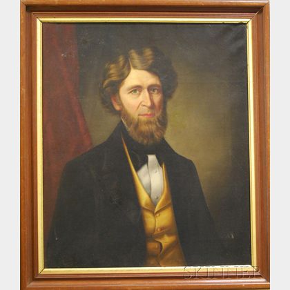 American School, 19th Century Portrait of a Bearded Gentleman.
