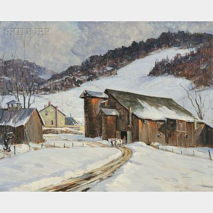 Robert Shaw Wesson (American, 1902-1967) Winter Barn