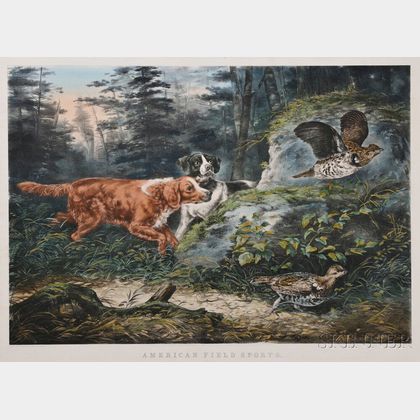 Currier & Ives, publishers (American, 1857-1907) AMERICAN FIELD SPORTS: Flush'd