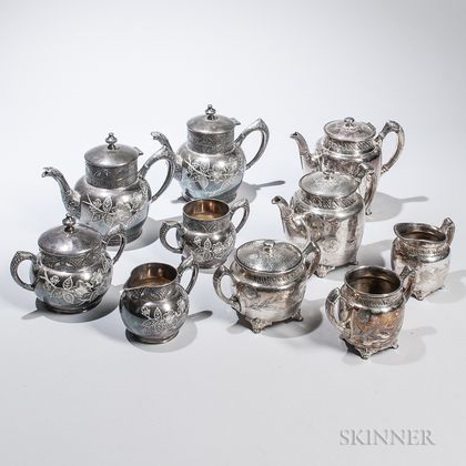 Group of Silver-plated Tableware. Estimate $40-60