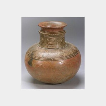 Large Pre-Columbian Pottery Effigy Vessel