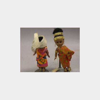 Small Alexander and Vogue Africa Dolls. 