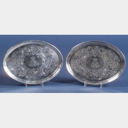 Pair of Irish George III Silver Teapot Stands
