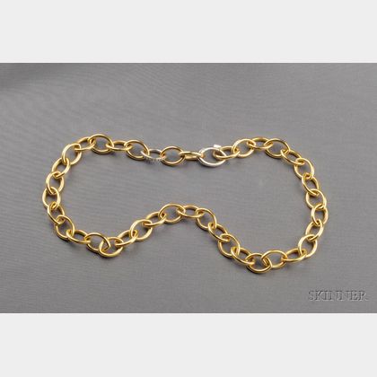 18kt Gold Cable Link Necklace