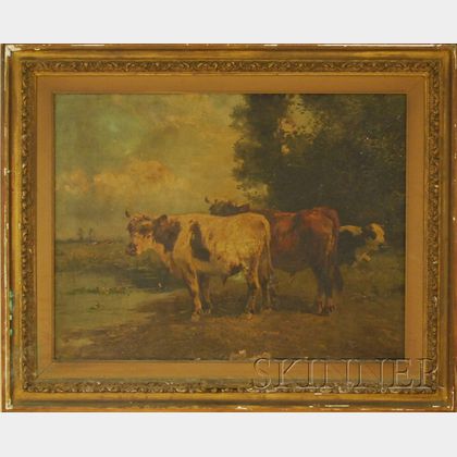 Henry Schouten (Belgian, 1857-1927) Holland Cattle