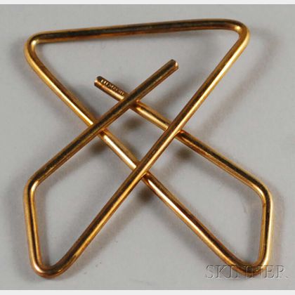 Oversized 14kt Gold Paperclip