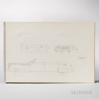 Burch, George M. (1894-1988) Sketchbooks with Drawings of Car Designs, mid-20th Century.