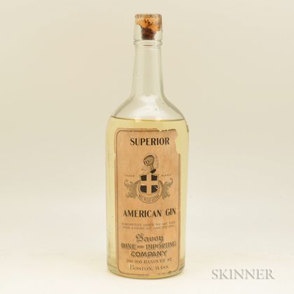 Superior American Gin, 1 quart bottle 