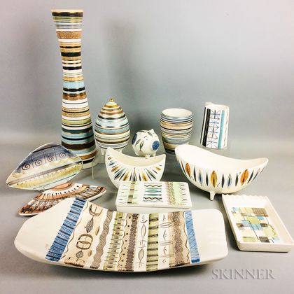 Sold at auction Twelve Pieces of Sascha Brastoff Pottery Auction