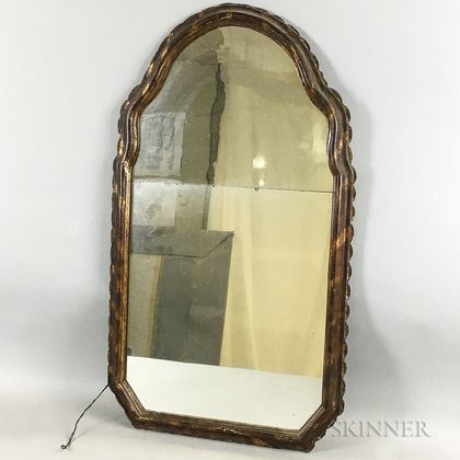 Molded Gilt and Painted Mirror