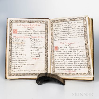 Manuscript on Parchment, Italian, Order of Saint Catherine of Siena, Statuta.