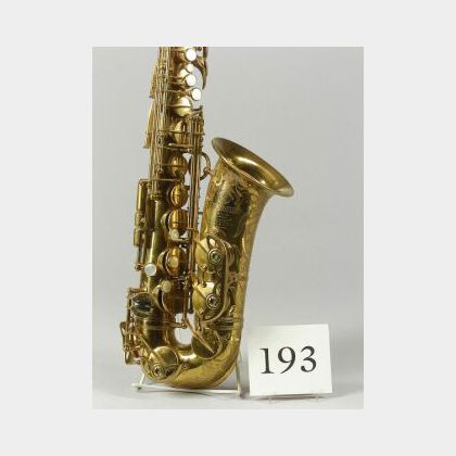 French Alto Saxophone, Selmer, Paris,1939, Model Balanced Action, serial number 27945