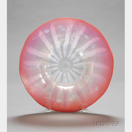 Red Opalescent Bowl