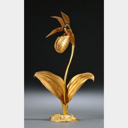Gold-plated Sterling Model of a Lady Slipper by Janna Thomas for Tiffany & Co.