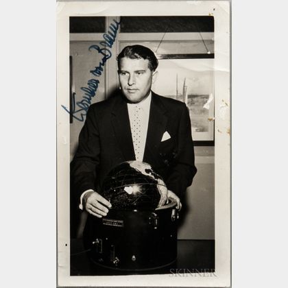 von Braun, Wernher, Signed Photograph and Three Other Photographs.