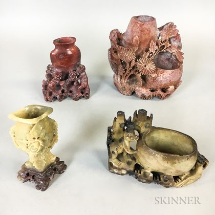 Four Soapstone Carvings