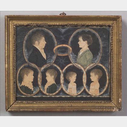 American School, 19th Century Miniature Portraits of the Patten Family.