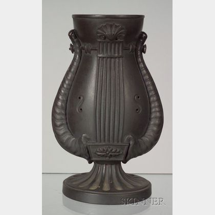 Wedgwood Black Basalt "Viol Del Gamba" Vase