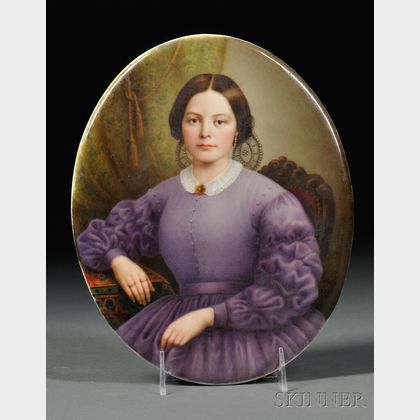 KPM Porcelain Portrait Plaque of a Woman