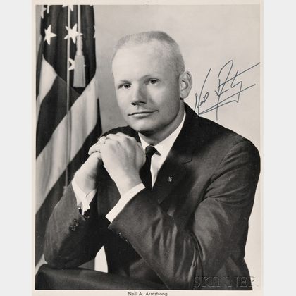 NASA Astronaut Neil Armstrong Autographed Portrait Photograph Print