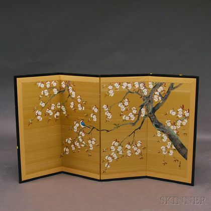 Hand-painted Decorative Japanese Screen