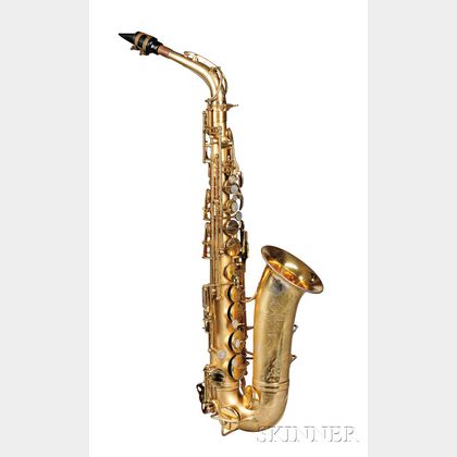 French Alto Saxophone, Henri Selmer, Paris, 1931, Model "Cigar Cutter,"