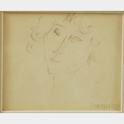 Jules Pascin (French, 1885-1930) Head of a Woman.