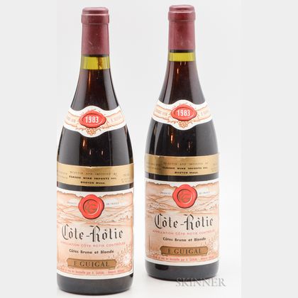 Guigal Cote Rotie Brune et Blonde 1983, 2 bottles 
