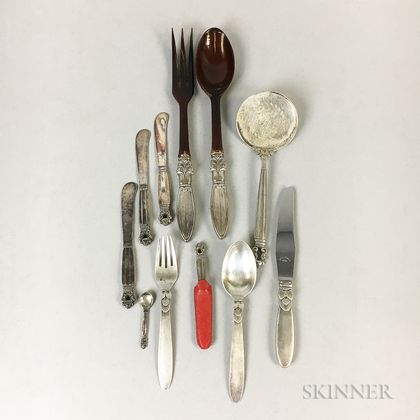 Group of Mostly Georg Jensen Sterling Silver Flatware