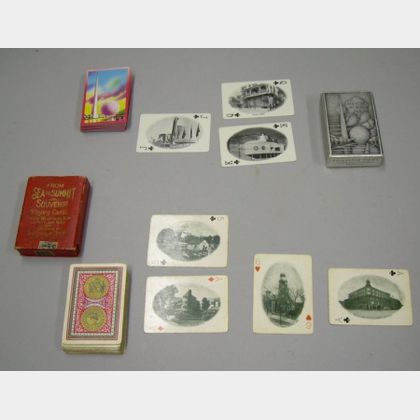 Two Sets of Souvenir Playing Cards