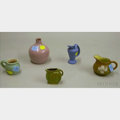 Five Small Pieces of Art Pottery