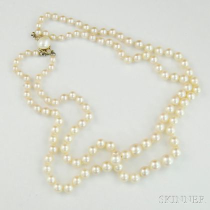 Cultured Pearl Double-strand Necklace