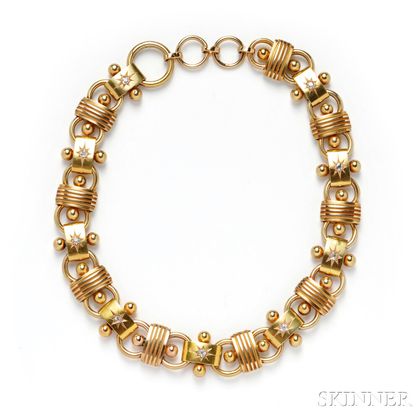 Bicolor Gold and Diamond Necklace