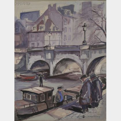 Continental School, 20th Century View of the Pont Neuf, Paris